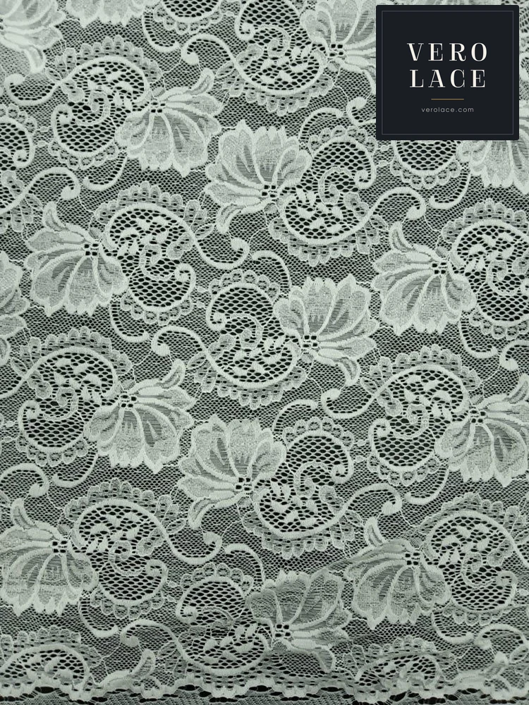 Nylon-Spandex Stretch Lace, Scalloped Edge — VL-NS-0283