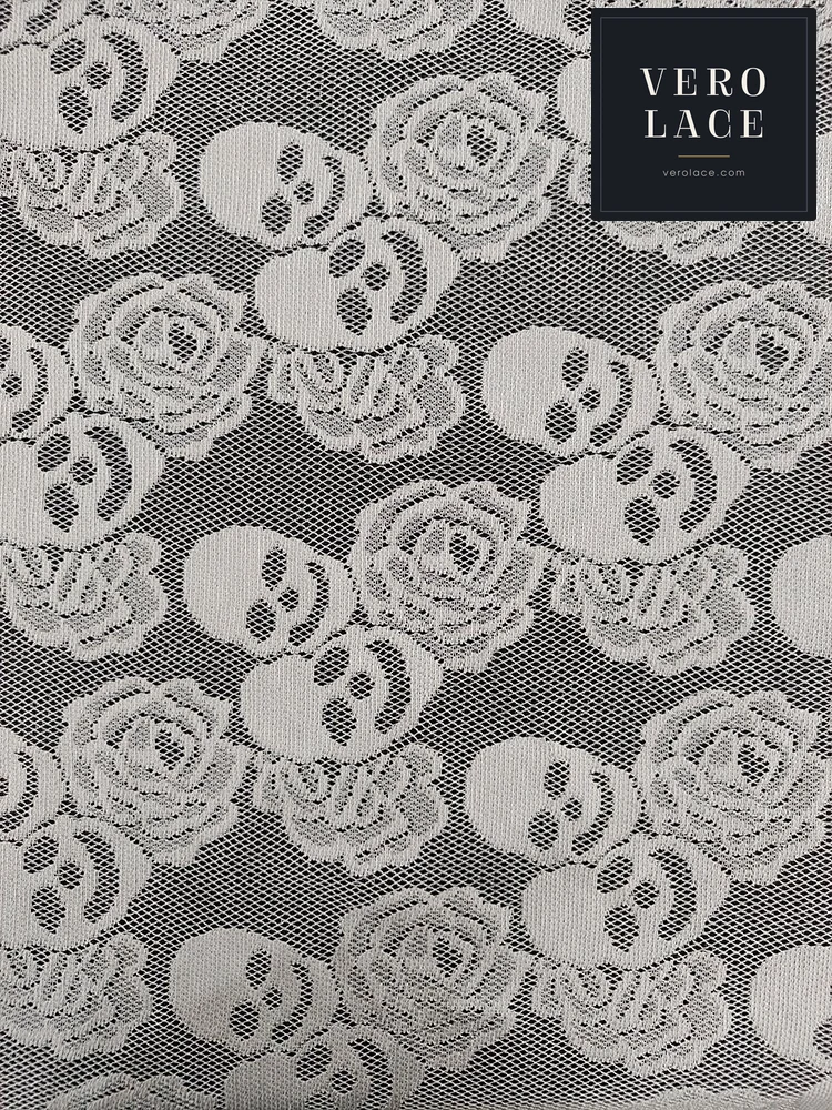 Polyester Lace, Skull — VL-PL-0031