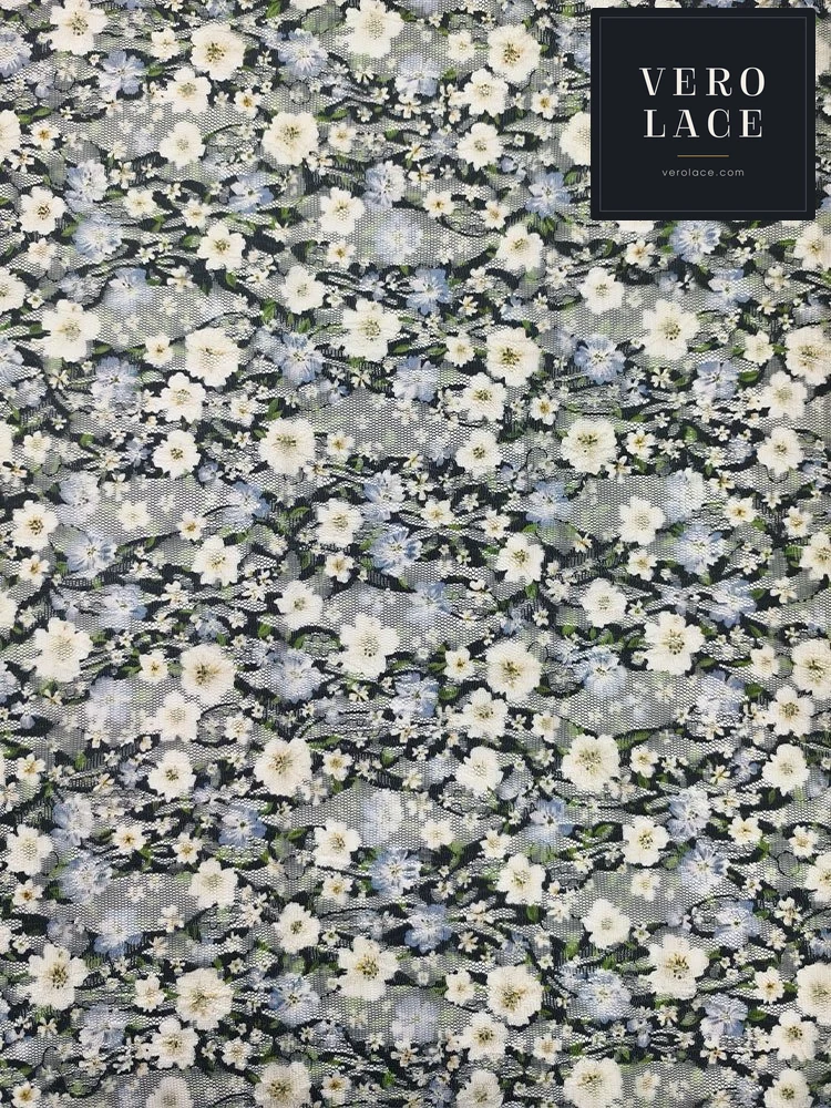 Printed Lace, Ditsy Floral — VL-PR-0159