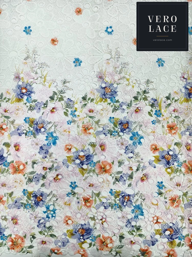 Printed Lace, Milk Fibre Floral — VL-PR-0001
