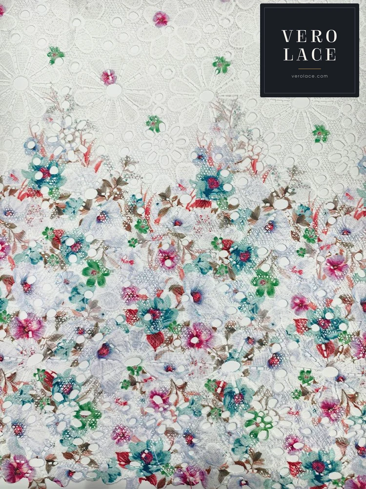 Printed Lace, Milk Fibre Floral — VL-PR-0002