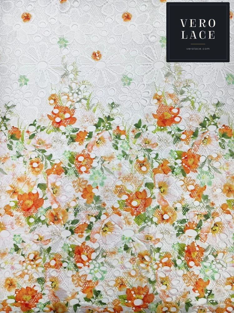 Printed Lace, Milk Fibre Floral — VL-PR-0003
