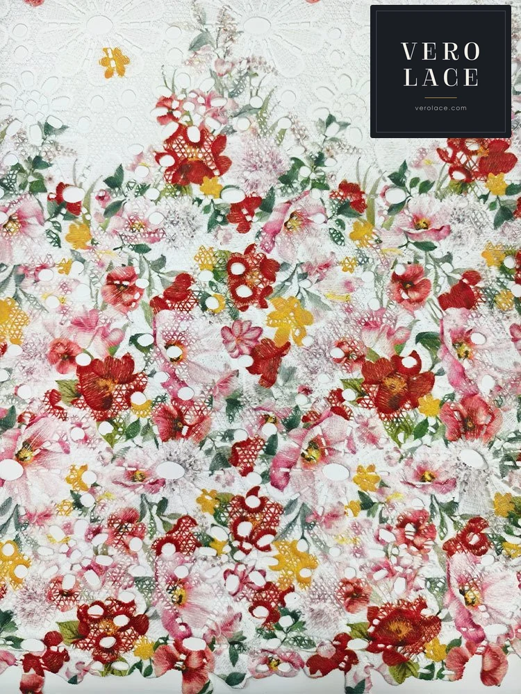 Printed Lace, Milk Fibre Floral — VL-PR-0004
