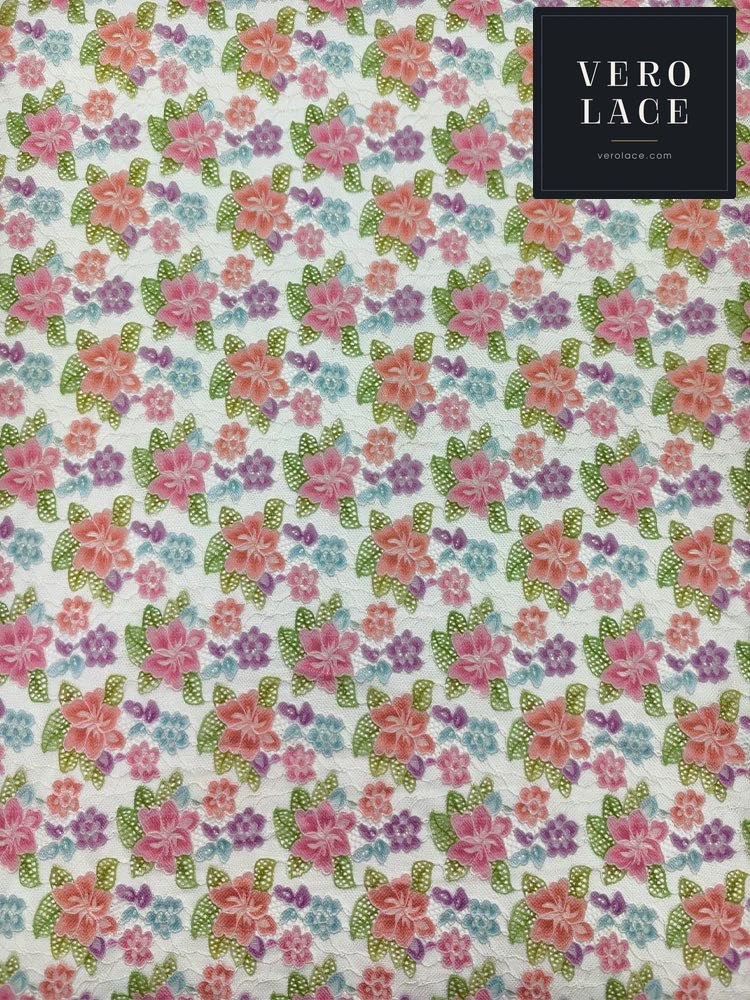 Printed Lace, Placement Floral — VL-PR-0009