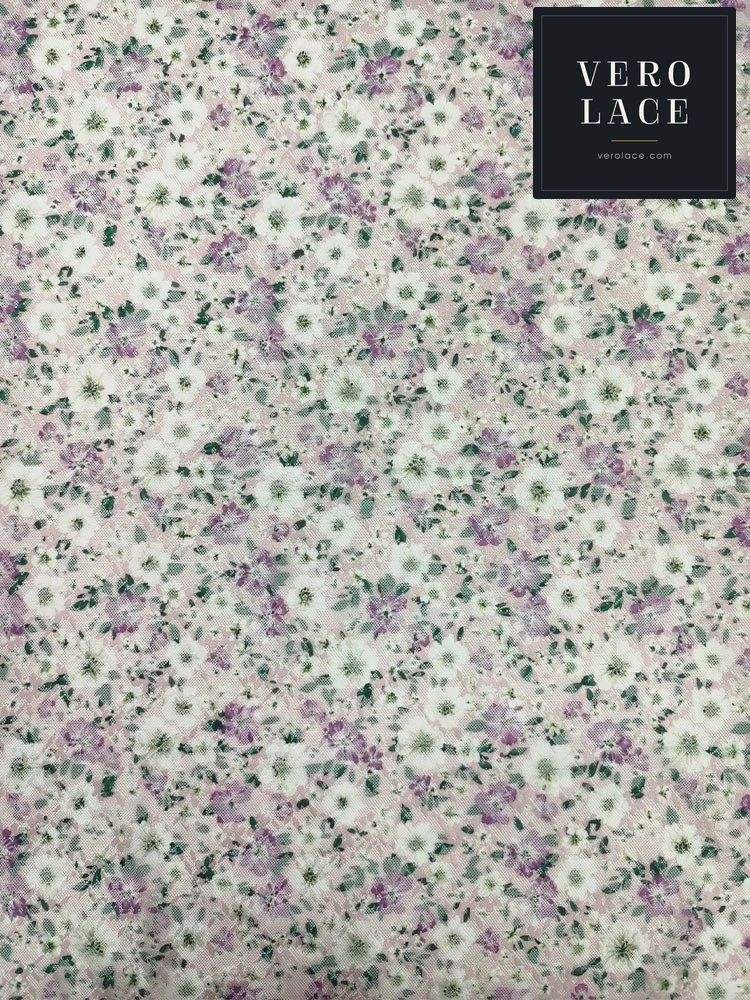 Printed Lace, Poly-Spandex Ditsy Floral — VL-PR-0027