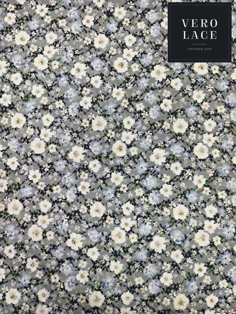 Printed Lace, Poly-Spandex Ditsy Floral — VL-PR-0028
