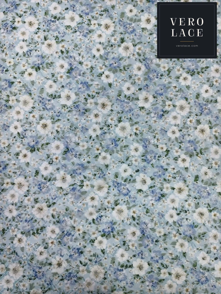Printed Lace, Poly-Spandex Ditsy Floral — VL-PR-0034