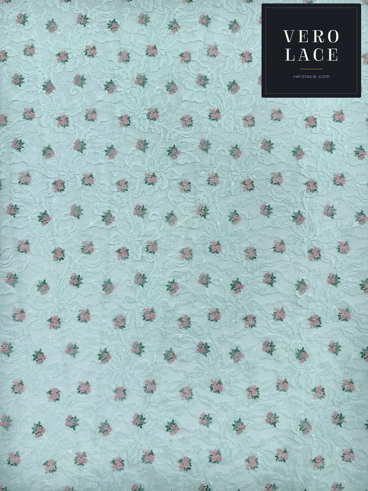 Printed Lace, Poly-Spandex Ditsy Floral — VL-PR-0069