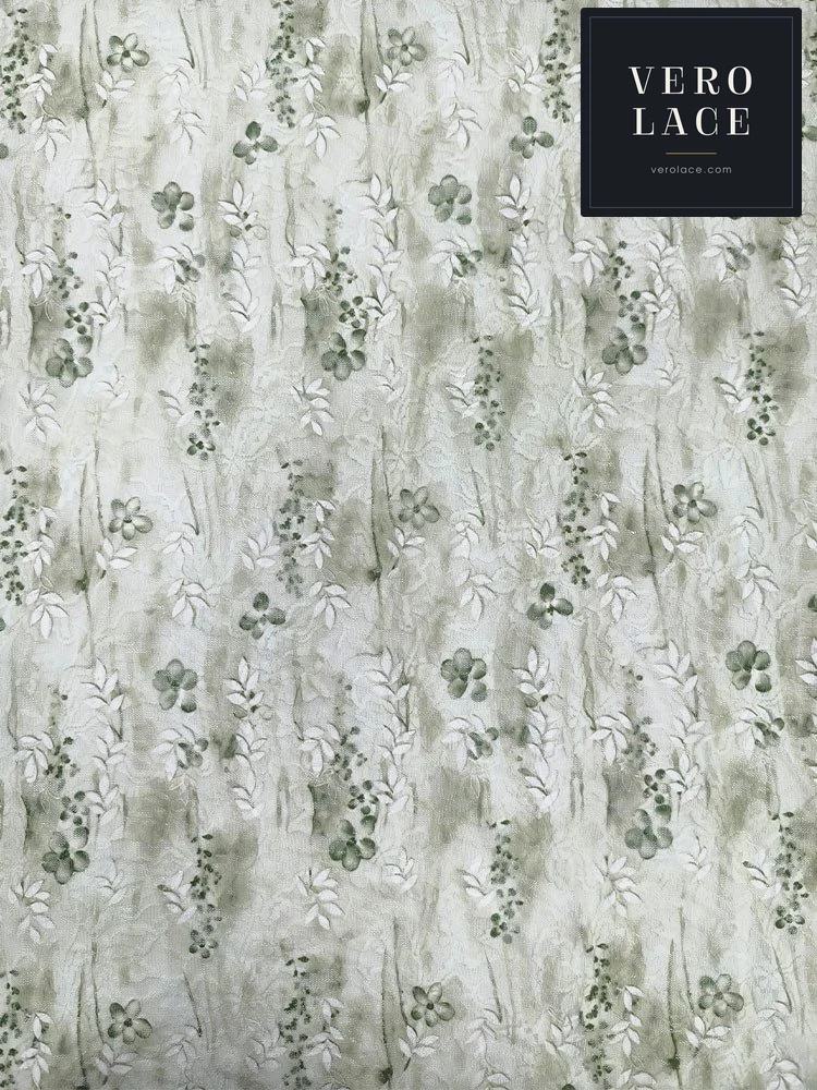 Printed Lace, Poly-Spandex Ditsy Floral — VL-PR-0084