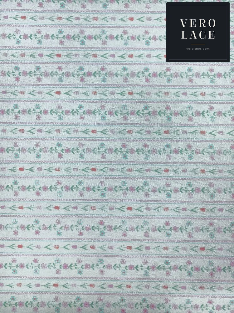 Printed Lace, Poly-Spandex Ditsy Floral — VL-PR-0119