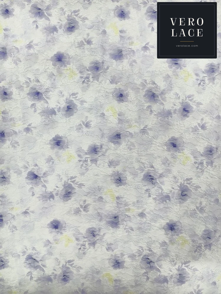 Printed Lace, Poly-Spandex Ditsy Floral — VL-PR-0136