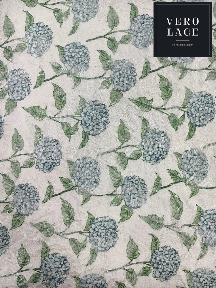 Printed Lace, Poly-Spandex Floral — VL-PR-0048