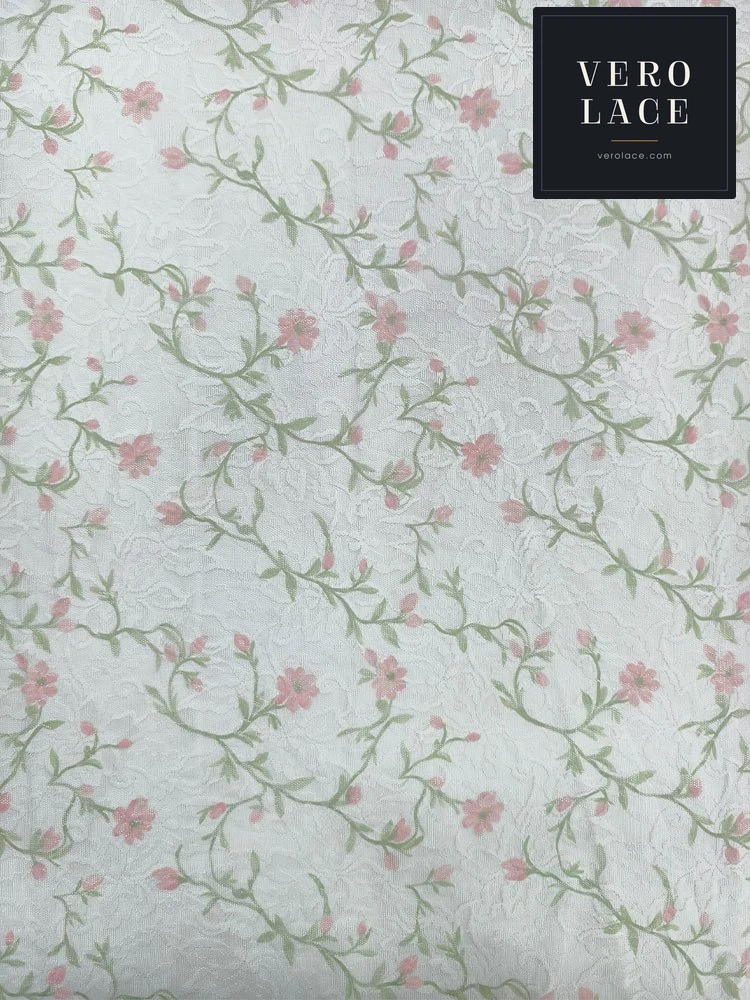 Printed Lace, Poly-Spandex Floral — VL-PR-0066