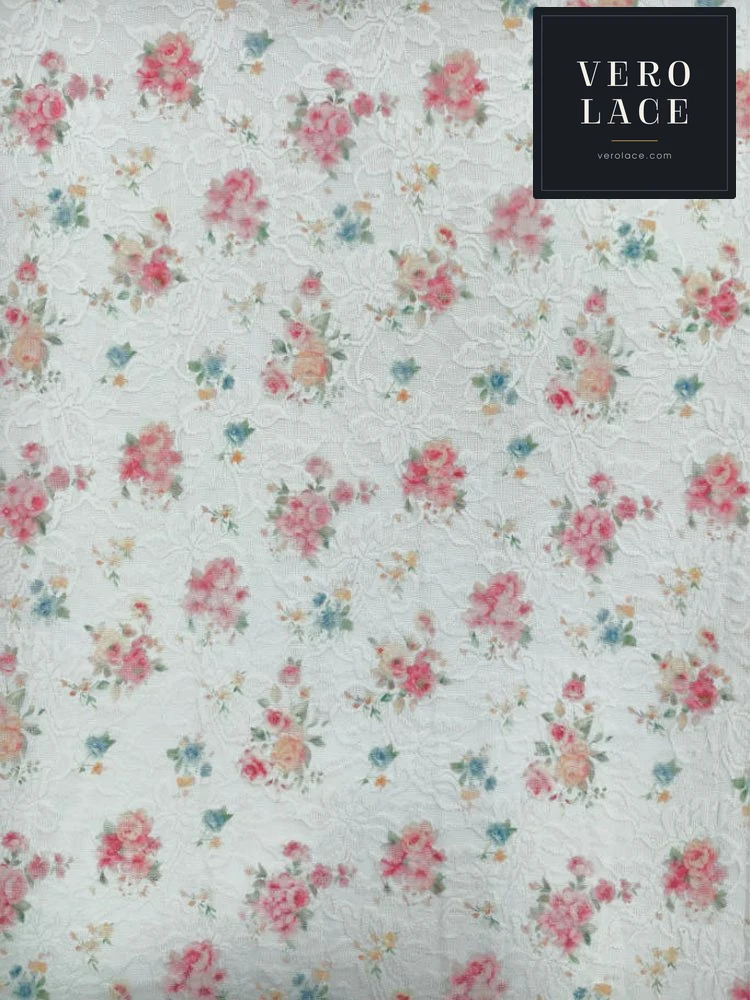 Printed Lace, Poly-Spandex Floral — VL-PR-0071
