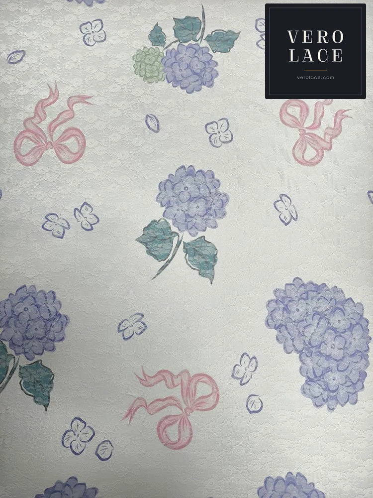 Printed Lace, Poly-Spandex Floral — VL-PR-0091