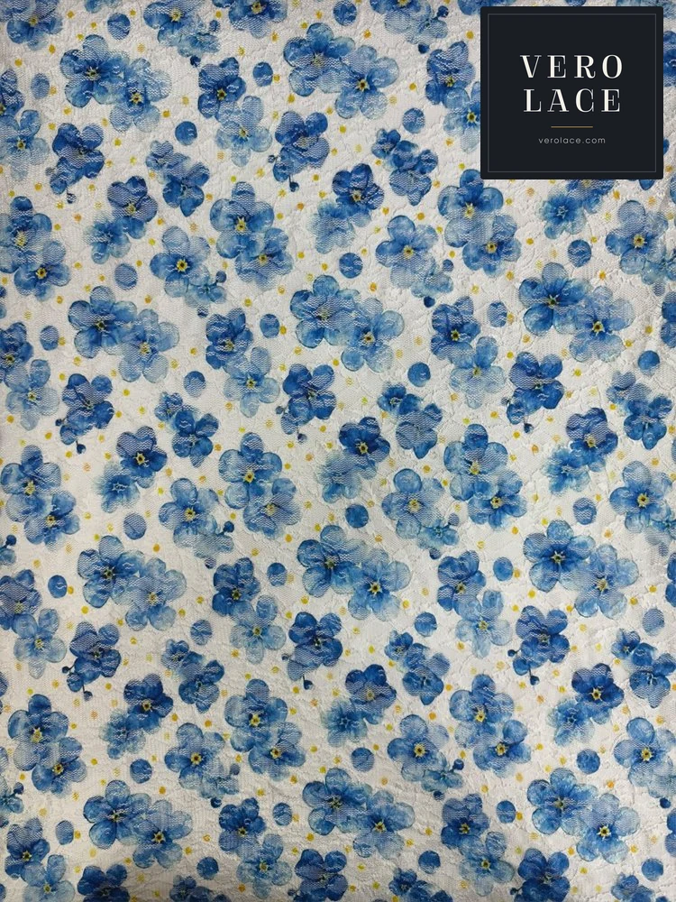 Printed Lace, Poly-Spandex Floral — VL-PR-0106