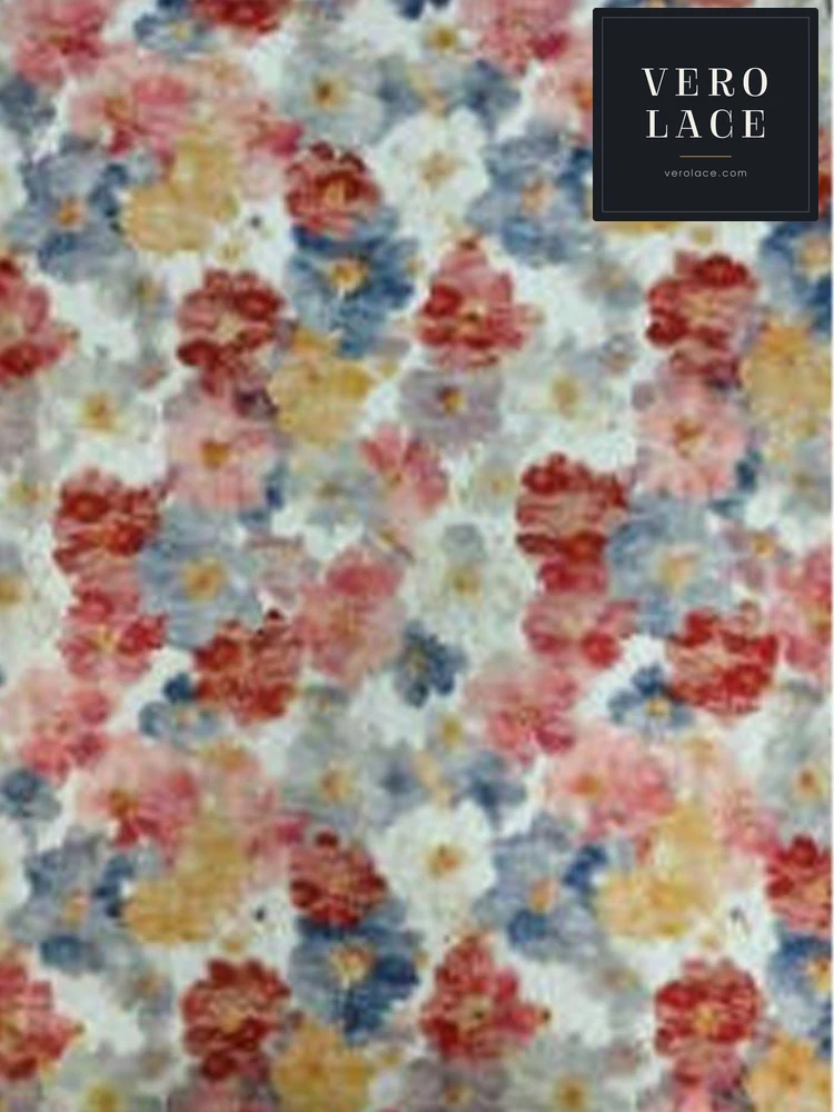 Printed Lace, Poly-Spandex Floral — VL-PR-0143