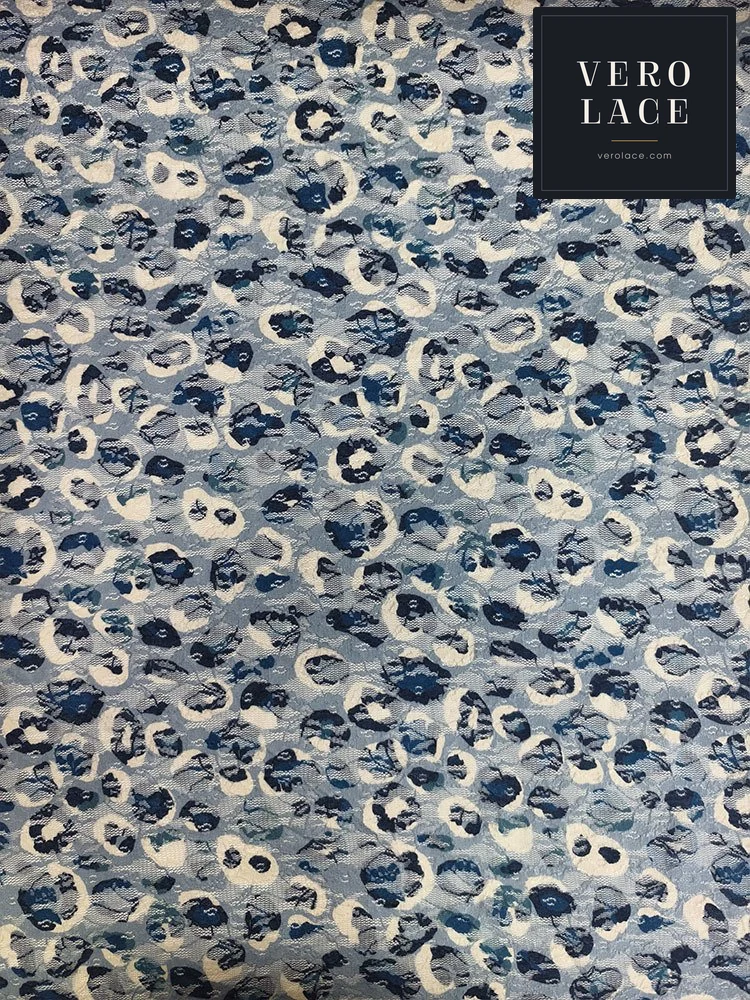 Printed Lace, Poly-Spandex Ink Splash — VL-PR-0108