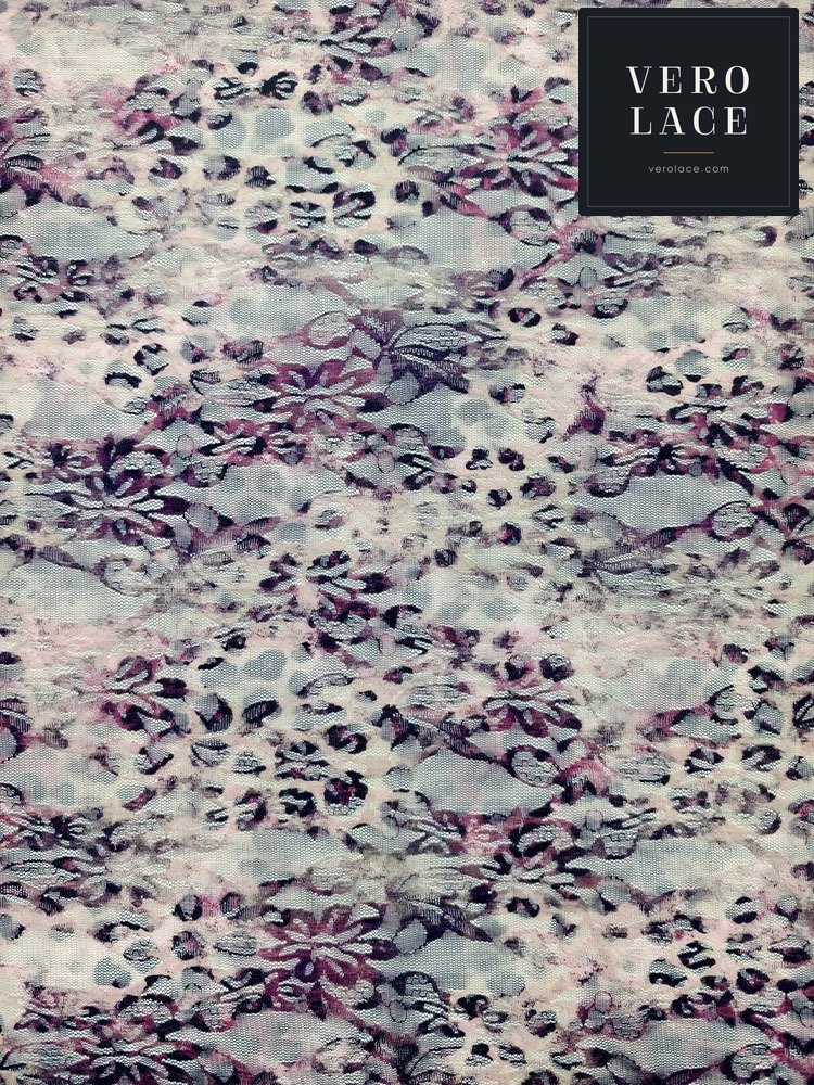 Printed Lace, Poly-Spandex Leopard Print — VL-PR-0151