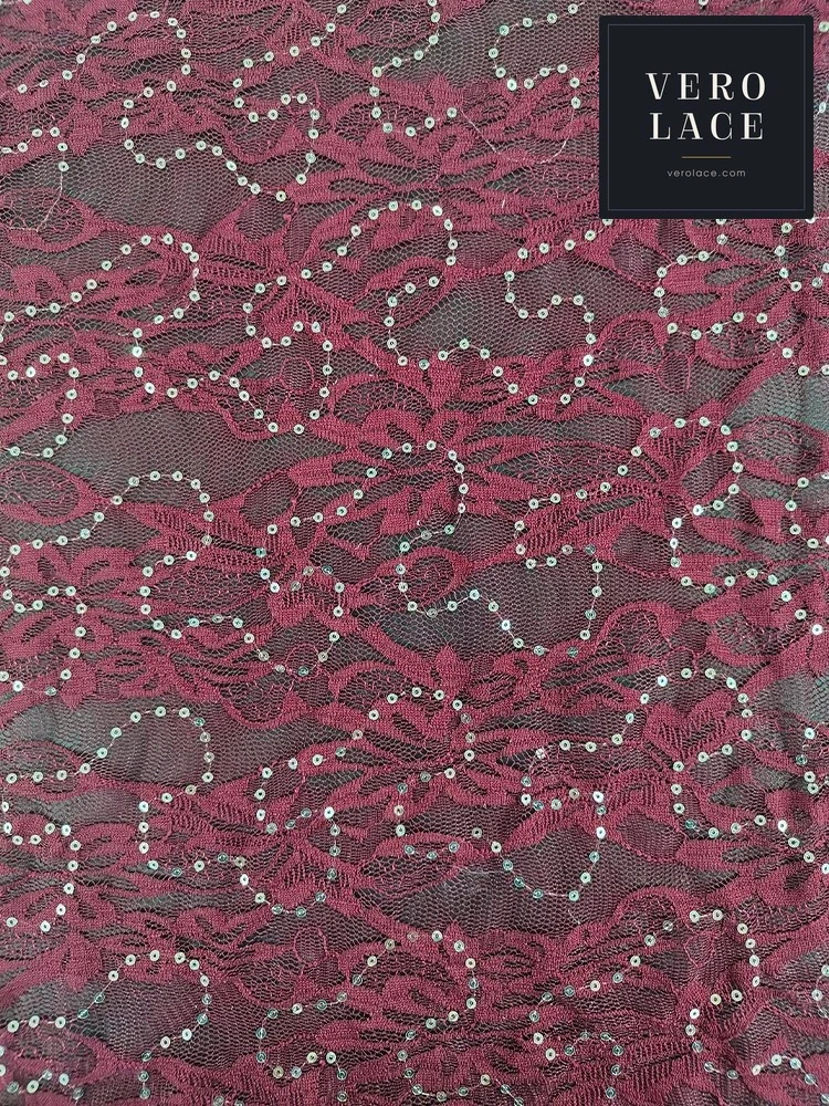Sequin Lace, 3mm Silver Allover Dot — VL-SQ-0099