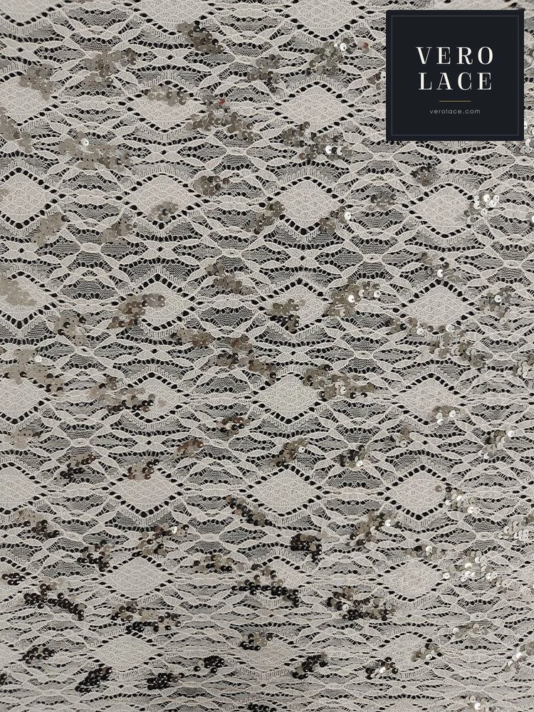 Sequin Lace, 5mm Silver — VL-SQ-0055