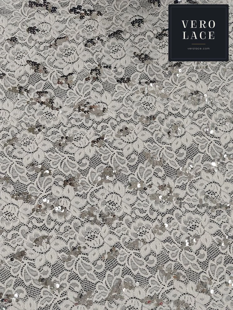 Sequin Lace, 5mm Silver — VL-SQ-0093