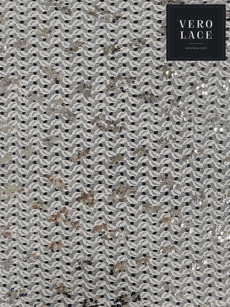 Sequin Lace, 5mm Silver — VL-SQ-0113
