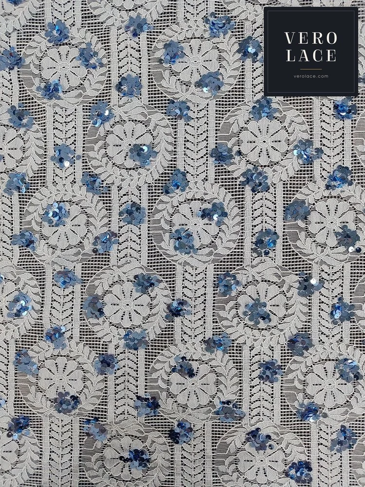 Sequin Lace, Blue — VL-SQ-0069