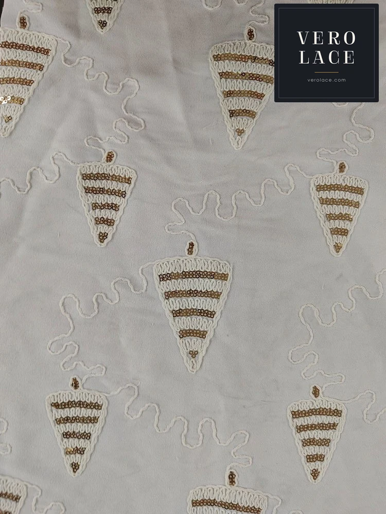 Sequin Lace, Embroidery - Christmas Tree — VL-SQ-0009