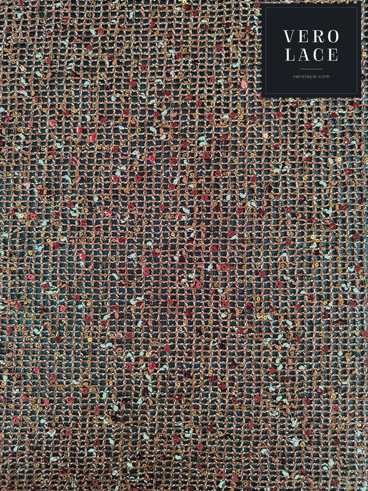 Sequin Lace, Large & Small Iridescent — VL-SQ-0089