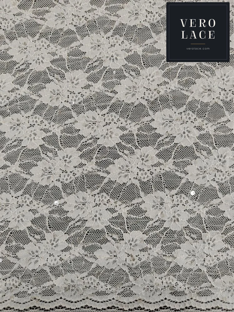 Sequin Lace, Large & Small Scalloped Edge — VL-SQ-0057