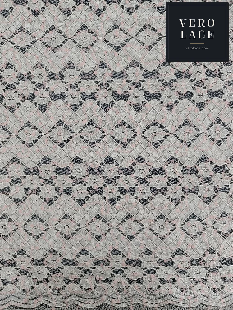 Sequin Lace, Scalloped Edge Large & Small — VL-SQ-0074